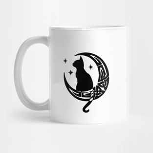 Celtic Moon Cat Mug